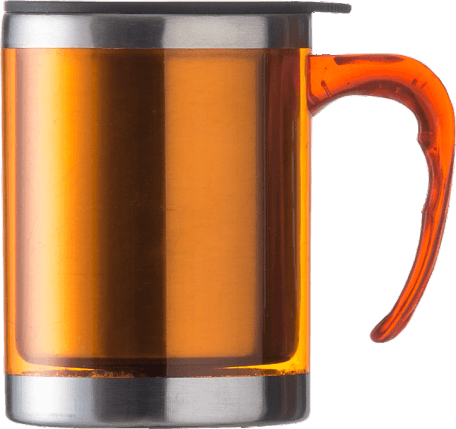 Caneca inox com alça acrílica 400ml