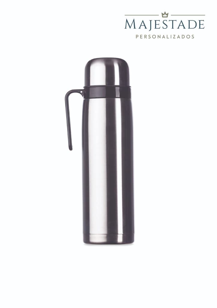 Garrafa térmica de inox com alça